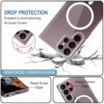 Magfit Cover for Samsung S22 Ultra (5G) | Wireless Charging | Designed with Magnetic Lock Shockproof Phone Bumper, Transparent Back Case Cover for Samsung S22 Ultra (5G) (Transparent)