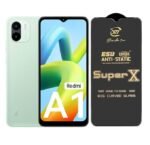 Super X Tempered Glass Screen Protector for Redmi A1 (Black) Pack of 2