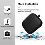Case Cover for Boat Airdopes 161, Soft Silicone Skin Case Cover Shock-Absorbing Protective Case (Black) pack of 10