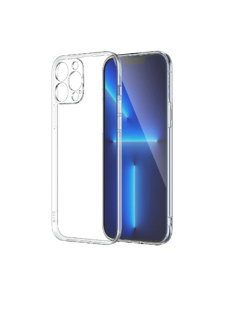 iPhone 13 pro Max Premium Hybrid Transparent Soft Slim Dust Proof Back Case Cover with Camera Protection (Transparent)
