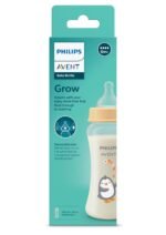Philips Avent Grow Feeding Bottle 330ml by Fratelli | Anti-Colic | Easy Fill,Easy Clean|BPA Free | with 6M+ Flow Teat | Made in India (SCF064/01)