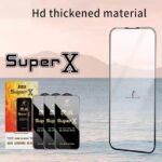 Super X Tempered Glass Screen Protector for Redmi A1 (Black) Pack of 2