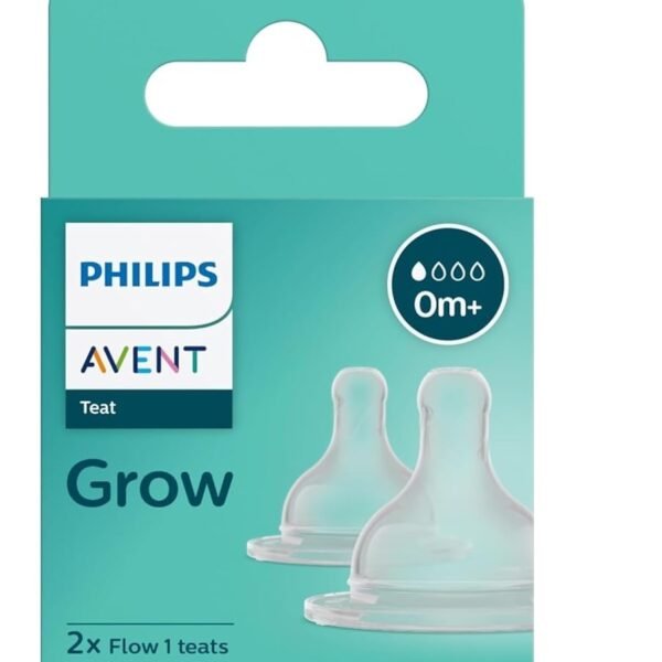 Philips Avent Grow Bottle 0M+ Flow Teat-Pack of 2 (SCY095/01)