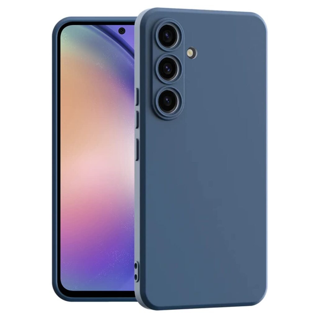 Back Cover for Samsung Galaxy A54 5G | Full Camera Protection | Liquid Silicon Case | Flexible Bumper Case for Samsung Galaxy A54 5G (Deep Blue)