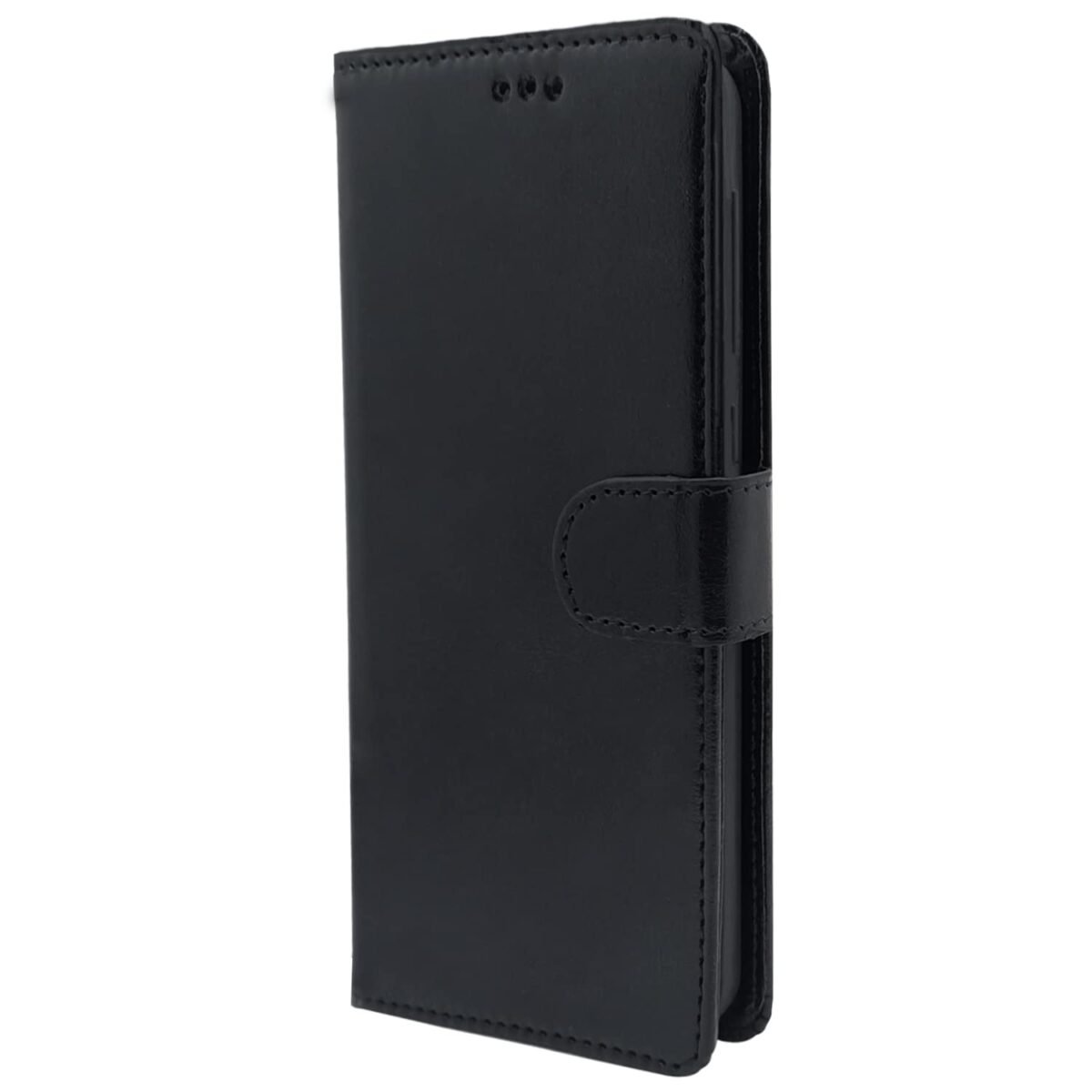 Mi Redmi Note 10 Pro/Note 10 Pro Max Flip Case | Vintage Leather Finish | Inside TPU | Wallet Stand | Magnetic Closing | Flip Cover for Mi Redmi Note 10 Pro/Note 10 Pro Max (Black)