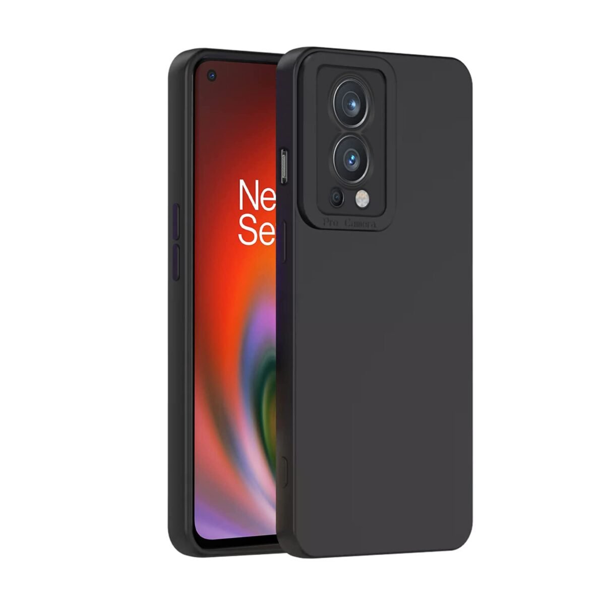 Oneplus Nord 2 5G Back Cover Soft Matte Liquid Silicone TPU | Camera Protection | Shockproof Slim Back Case for Oneplus Nord 2 5G (Black)