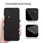 Oneplus Nord 2 5G Back Cover Soft Matte Liquid Silicone TPU | Camera Protection | Shockproof Slim Back Case for Oneplus Nord 2 5G (Black)