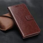 Shock Proof Flip Cover Back Case Cover for Realme C21Y | C21 | C25Y (Flexible | Leather Finish | Card Pockets Wallet & Stand | Chestnut Brown)