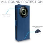Realme 11 Pro / 11 Pro Plus 5G / Narzo 60 Pro 5G Flip Cover Leather Finish | Inside TPU with Card Pockets | Wallet Stand and Shock Proof | Complete Protection Flip Case (Blue)