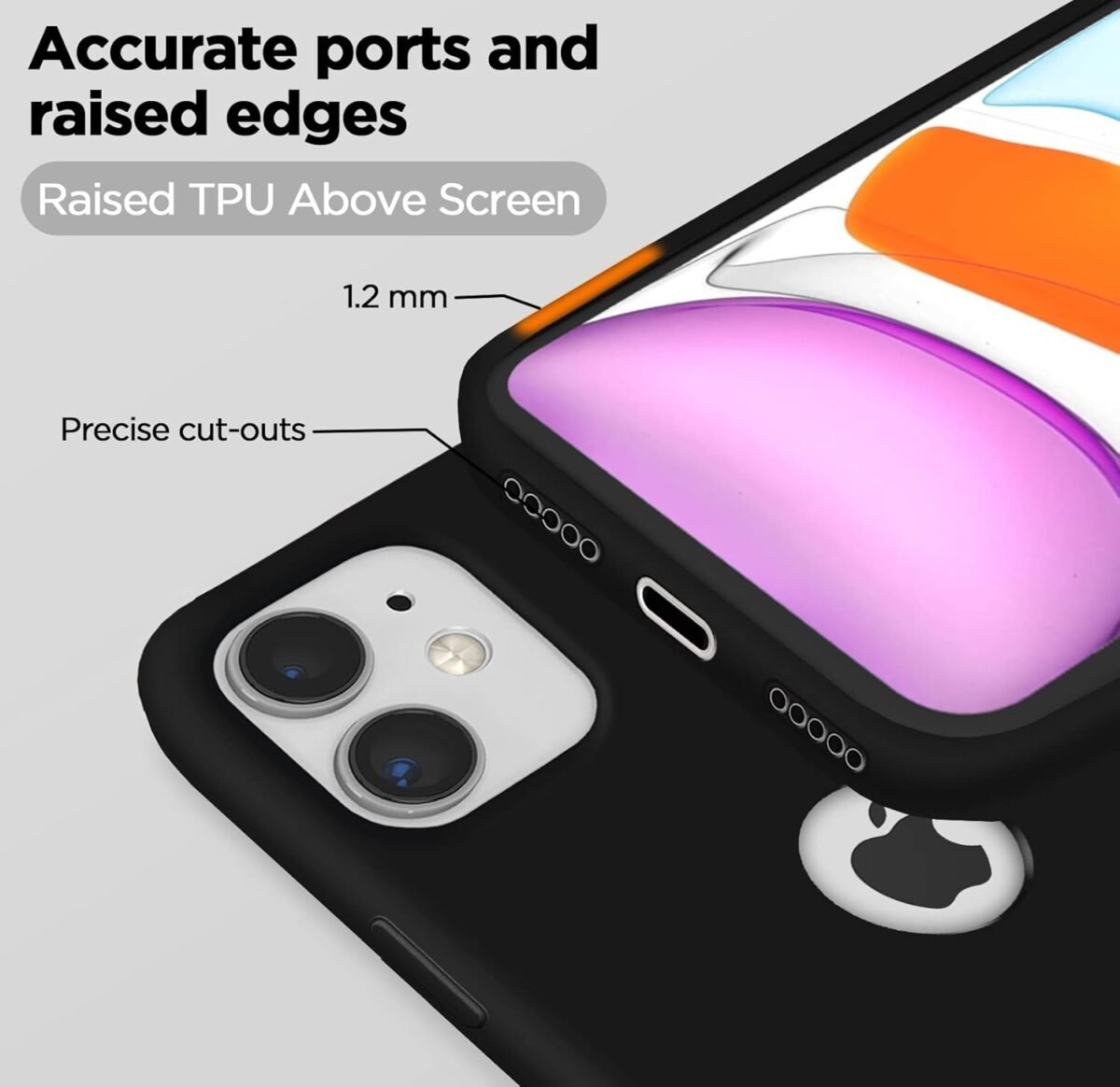 Silicone Back Cover Case for iPhone 11 Stylish, Shockproof, and Ultra-Slim with Comfortable Grip