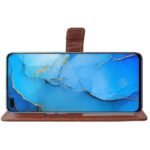 Flip Cover for Oppo Reno 3 Pro | Premium Leather Finish | Inbuilt Pockets & Stand | Flip Case for Oppo Reno 3 Pro (Brown)