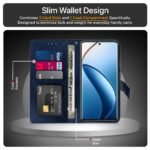 Shock Proof Flip Cover Back Case Cover for Realme 12 Pro 5G | Realme 12 Pro Plus 5G | P1 Pro 5G (Flexible | Leather Finish | Card Pockets Wallet & Stand | Blue)
