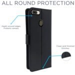 Oppo F9/F9 Pro/A5/A5S /A7/A11K /A12/ Realme 2/2 Pro/Realme U1 Flip Cover Magnetic Leather Wallet Case Shockproof TPU for Oppo F9/F9 Pro/A5/A5S /A7/A11K /A12/ Realme 2/2 Pro/Realme U1 (Black)