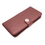 Oppo Reno 8T 5G Flip Cover Leather Finish | Inside TPU with Card Pockets | Wallet Stand and Shock Proof | Complete Protection Button Flip Case (Brown)