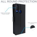 Vivo Y12 / Y15 / Y17 / U10 Flip Case | Vintage Leather Finish | Inside TPU with Card Pockets | Wallet Stand | Magnetic Closing | Flip Cover for Vivo Y12 / Y15 / Y17 / U10 (Black)