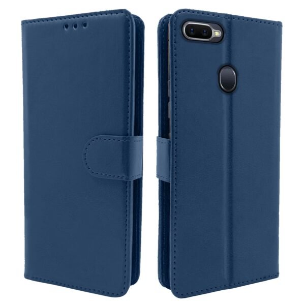 Oppo Realme 2/2 Pro/Realme U1 Flip Cover Magnetic Leather Wallet Case Shockproof TPU for Realme 2/2 Pro/Realme U1 (Blue)