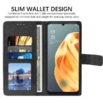 Flip Cover for Oppo F15 / Oppo A91 | Premium Leather Finish | Inbuilt Pockets & Stand | Flip Case for Oppo F15 / Oppo A91 (Black)