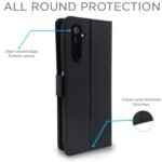 Realme 6 / 6i Flip Case Leather Finish | Inside TPU with Card Pockets | Wallet Stand and Shock Proof | Magnetic Closing | Complete Protection Flip Cover for Realme 6 / 6i (Black)