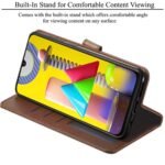 Vivo Y28 5G Flip Cover | Premium Leather Finish Flip Cover | with Card Pockets | Wallet Stand |Complete Protection Flip Cover for Vivo Y28 5G - Brown