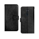 Oppo Reno 2 Flip Case | Premium Leather Finish | with Card Pockets | Wallet Stand |Complete Protection Flip Cover for Oppo Reno 2 - Black