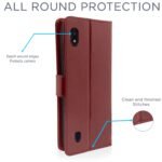 Samsung Galaxy A10 Flip Case Leather Finish | Inside TPU with Card Pockets | Wallet Stand and Shock Proof | Magnetic Closing | Complete Protection Flip Cover for Samsung Galaxy A10 (Brown)