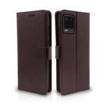 Realme 8 4G / 8 Pro Flip Case Leather Finish | Inside TPU with Card Pockets | Wallet Stand and Shock Proof | Magnetic Closing | Complete Protection Flip Cover for Realme 8 4G / 8 Pro (Brown)