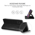 Shock Proof Flip Case Back Cover for Oppo F19 Pro Plus (Flexible | Leather Finish | Card Pockets Wallet & Stand | Black)