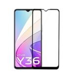 Combo for Vivo Y36 4G: Premium Leather Flip Case (Brown)+ Tempered Glass + Camera Lens Guard