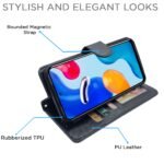 Mi Redmi Note 11 Pro/Pro Plus 5G Flip Cover | PU Leather Finish | 360 Protection | Wallet & Stand | Strong Magnetic Flip Case for Mi Redmi Note 11 Pro/Pro Plus 5G (Black)
