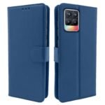 Realme 8 4G / 8 Pro Flip Case Leather Finish | Inside TPU with Card Pockets | Wallet Stand and Shock Proof | Magnetic Closing | Complete Protection Flip Cover for Realme 8 4G / 8 Pro (Blue)