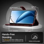 Shock Proof Flip Cover Back Case Cover for Realme 12 Pro 5G | Realme 12 Pro Plus 5G | P1 Pro 5G (Flexible | Leather Finish | Card Pockets Wallet & Stand | Brown)