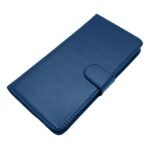 Realme 3 / 3i Flip Case Leather Finish | Inside TPU with Card Pockets | Wallet Stand and Shock Proof | Magnetic Closing | Complete Protection Flip Cover for Realme 3 / 3i (Blue)