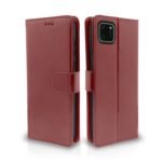Realme C11 Flip Case Leather Finish | Inside TPU with Card Pockets | Wallet Stand and Shock Proof | Magnetic Closing | Complete Protection Flip Cover for Realme C11 (Brown)