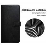 Oppo Reno 2 Flip Case | Premium Leather Finish | with Card Pockets | Wallet Stand |Complete Protection Flip Cover for Oppo Reno 2 - Black