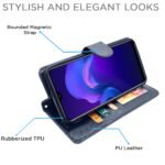 Vivo Y12 / Y15 / Y17 / U10 Flip Case | Vintage Leather Finish | Inside TPU with Card Pockets | Wallet Stand | Magnetic Closing | Flip Cover for Vivo Y12 / Y15 / Y17 / U10 (Black)