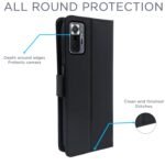 Mi Redmi Note 10 Pro/Note 10 Pro Max Flip Case | Vintage Leather Finish | Inside TPU | Wallet Stand | Magnetic Closing | Flip Cover for Mi Redmi Note 10 Pro/Note 10 Pro Max (Black)