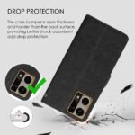 Flip Cover for Oppo F21 Pro 4G | Premium Leather Finish | Inbuilt Pockets & Stand | Flip Case for Oppo F21 Pro 4G (Black)
