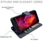 Mi Redmi Note 4 Flip Case | Vintage Leather Finish | Inside TPU with Card Pockets | Wallet Stand | Magnetic Closing | Flip Cover for Mi Redmi Note 4 (Black)
