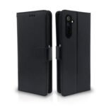 Realme 6 / 6i Flip Case Leather Finish | Inside TPU with Card Pockets | Wallet Stand and Shock Proof | Magnetic Closing | Complete Protection Flip Cover for Realme 6 / 6i (Black)