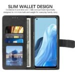 Flip Cover for Oppo F21 Pro 4G | Premium Leather Finish | Inbuilt Pockets & Stand | Flip Case for Oppo F21 Pro 4G (Black)