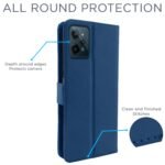 Realme C31 Flip Cover | PU Leather Finish | 360 Protection | Wallet & Stand | Strong Magnetic Flip Case for Realme C31 (Blue)