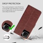 Flip Cover for Oppo F17 | Premium Leather Finish | Inbuilt Pockets & Stand | Flip Case for Oppo F17 (Brown)
