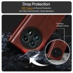 Shock Proof Flip Cover Back Case Cover for Realme 13 Pro 5G | Realme 13 Pro Plus 5G (Flexible | Leather Finish | Card Pockets Wallet & Stand | Chestnut Brown)