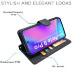 Redmi Note 9 Pro/Note 9 Pro Max/Poco M2 Pro/Redmi Note 10 Lite Flip Cover Leather Finish | Inside TPU with Card Pockets | Wallet Stand | Complete Protection Flip Case (Black)