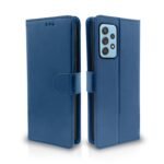 Samsung Galaxy A52 Vintage Flip Cover Leather Wallet Case & Cover Shockproof TPU Samsung Galaxy A52 (Blue)
