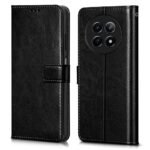 Shock Proof Flip Cover Back Case Cover for Realme 13 5G | Realme 12 5G | 12X 5G | Narzo 70x 5G | C65 5G | N65 (Flexible | Leather Finish | Card Pockets Wallet & Stand | Black)