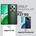 Shock Proof Flip Cover Back Case Cover for Oppo F27 5G (Flexible | Leather Finish | Card Pockets Wallet & Stand | Blue)