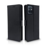 Vivo T1 5G / Vivo Y75 5G / iQOO Z6 5G Flip Cover | PU Leather Finish | 360 Protection | Wallet & Stand | Strong Magnetic Flip Case for Vivo T1 5G / Vivo Y75 5G / iQOO Z6 5G (Black)