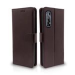 Flip Case Leather Finish | Inside TPU with Card Pockets | Wallet Stand and Shock Proof | Magnetic Closing | Complete Protection Flip Cover for Realme 7 / Narzo 30 4G / Narzo 20 Pro (Coffee)