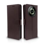 Realme 11 Pro / 11 Pro Plus 5G / Narzo 60 Pro 5G Flip Cover Leather Finish | Inside TPU with Card Pockets | Wallet Stand and Shock Proof | Complete Protection Flip Case (Coffee)